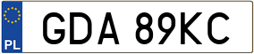 Trailer License Plate